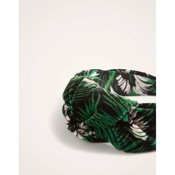 La DoubleJ Love Knot Headband in Quill Green, view 5