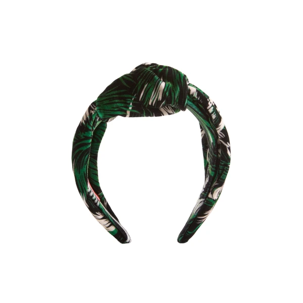 La DoubleJ Love Knot Headband in Quill Green at Coveti