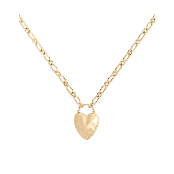 La DoubleJ Love Star Necklace in 24K Gold Plate & Swarovski Crystals at Coveti