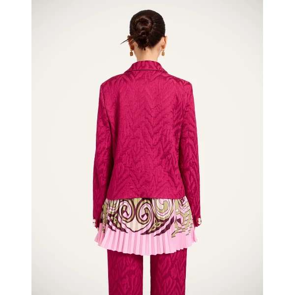La DoubleJ Luckycharm Jacket in Animalier Raspberry, view 3