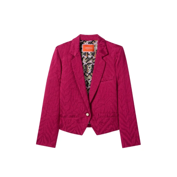 La DoubleJ Luckycharm Jacket in Animalier Raspberry at Coveti