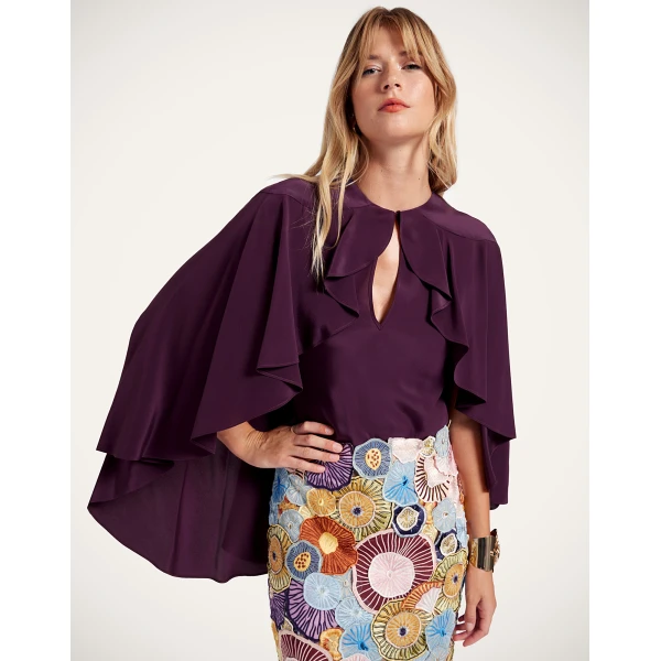 La DoubleJ Magic Top in Burgundy, view 2