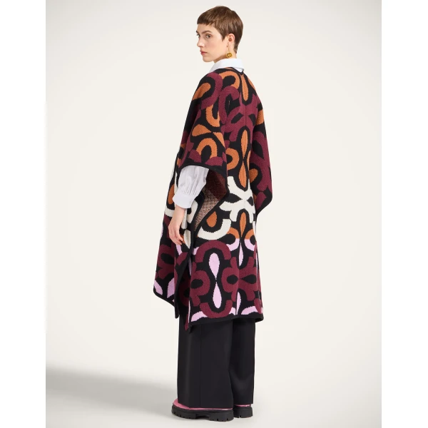 La DoubleJ Maiolika Robe in Multicolor Burgundy | Robes | Coveti
