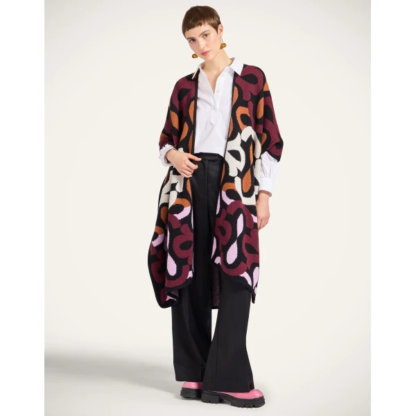 La DoubleJ Maiolika Robe in Multicolor Burgundy | Robes | Coveti