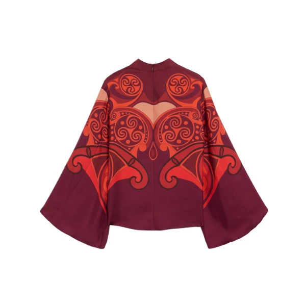 La DoubleJ Make An Exit Top in Alchemy Dark Red