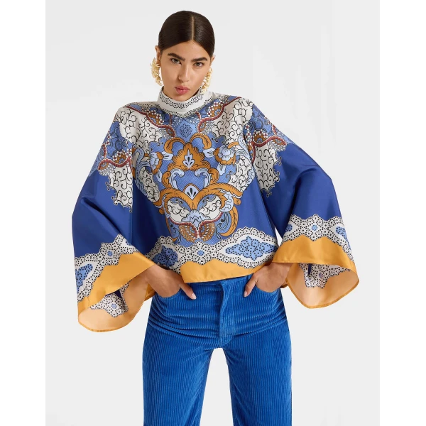 La DoubleJ Make An Exit Top in Portal Light Blue, view 2