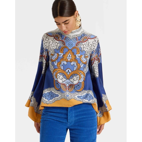 La DoubleJ Make An Exit Top in Portal Light Blue, view 5