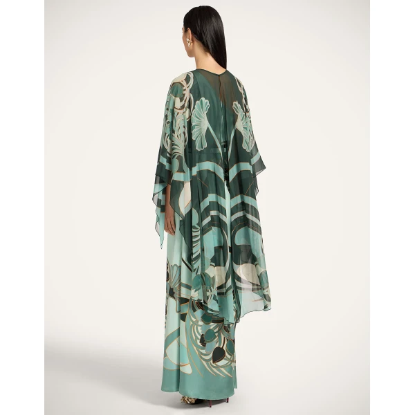 La DoubleJ Maria Cape in Blooming Tulip Dark Green at Coveti