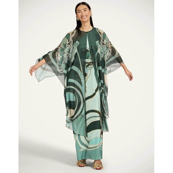 La DoubleJ Maria Cape in Blooming Tulip Dark Green at Coveti