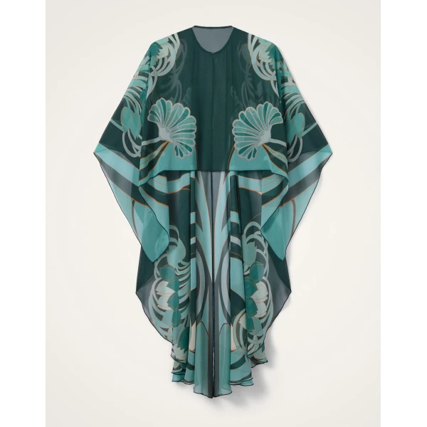 La DoubleJ Maria Cape in Blooming Tulip Dark Green at Coveti