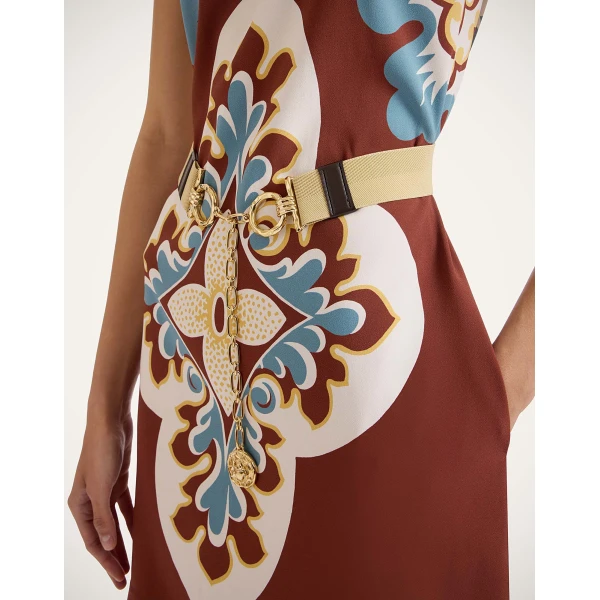 La DoubleJ Medallion Belt in Ecru at Coveti