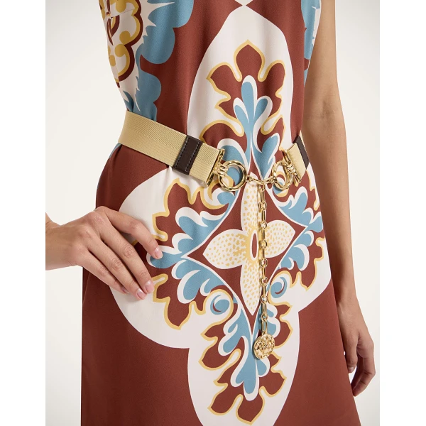 La DoubleJ Medallion Belt in Ecru at Coveti