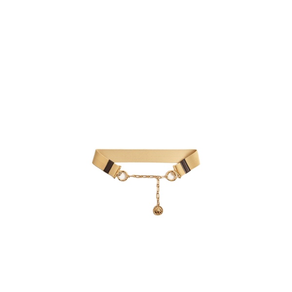 La DoubleJ Medallion Belt in Ecru at Coveti