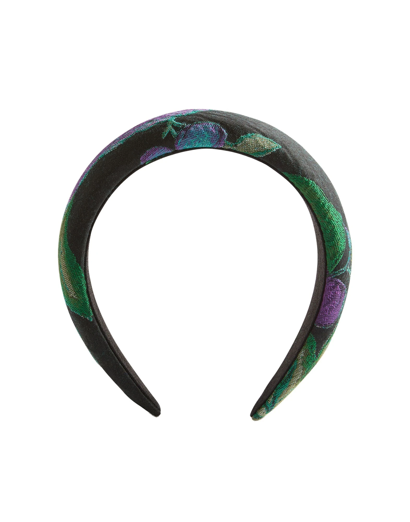 La DoubleJ Medici Headband in Botanical Black at Coveti La DoubleJ Medici Headband in Botanical Black at Coveti