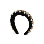 La DoubleJ Medici Headband in Gold at Coveti