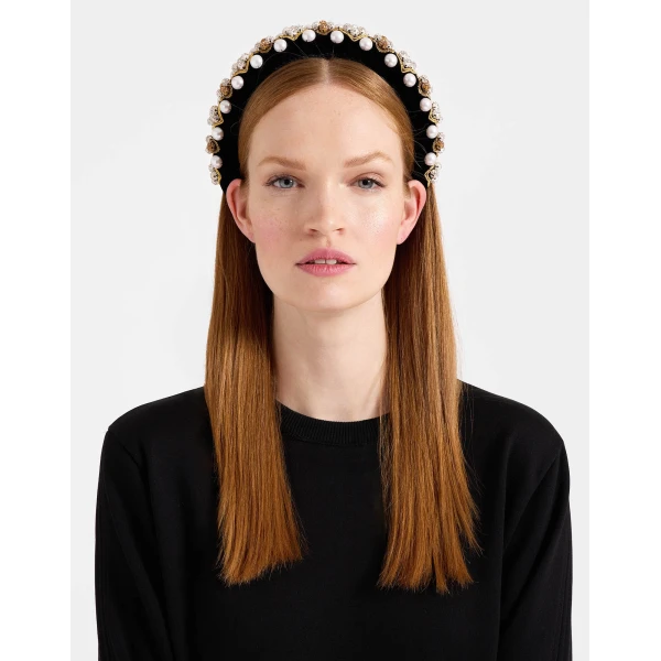 La DoubleJ Medici Headband in Gold, view 5
