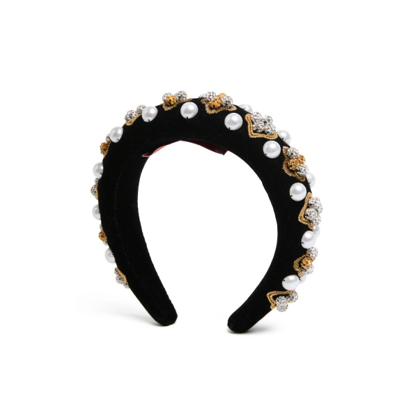 La DoubleJ Medici Headband in Gold at Coveti
