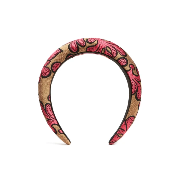 La DoubleJ Medici Headband in Herald Fuchsia, view 3