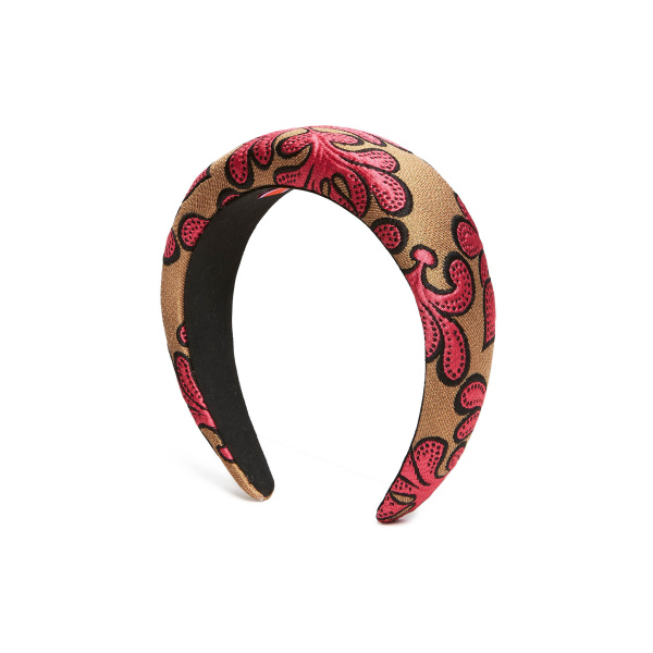 La DoubleJ Medici Headband in Herald Fuchsia at Coveti