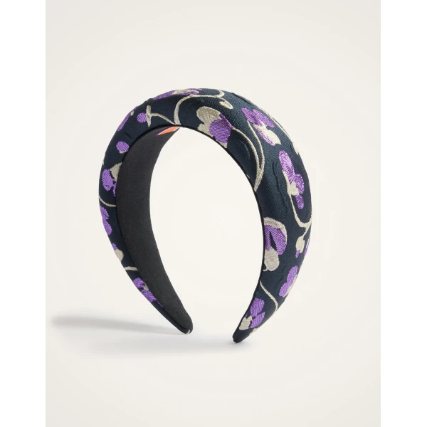 La DoubleJ Medici Headband in Honeysuckle Black, view 3