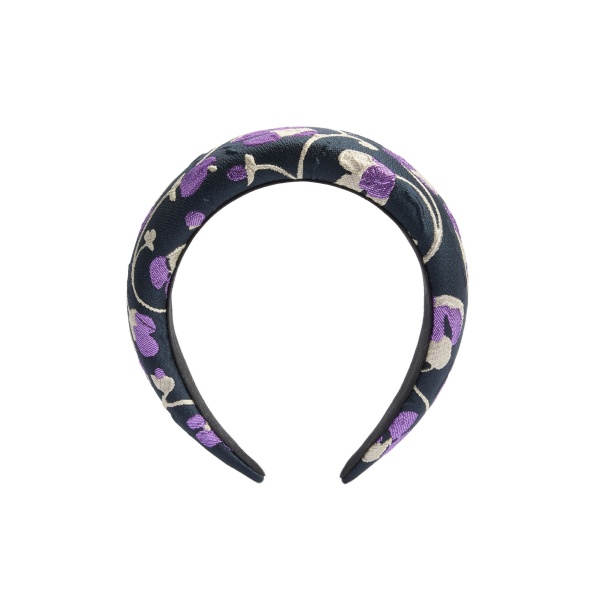 La DoubleJ Medici Headband in Honeysuckle Black at Coveti