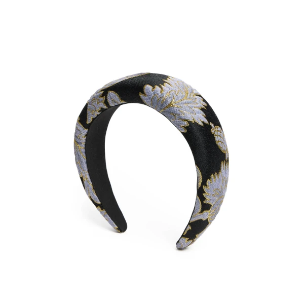 La DoubleJ Medici Headband in Lark Black at Coveti