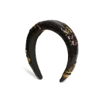 La DoubleJ Medici Headband in Mayfair Black at Coveti