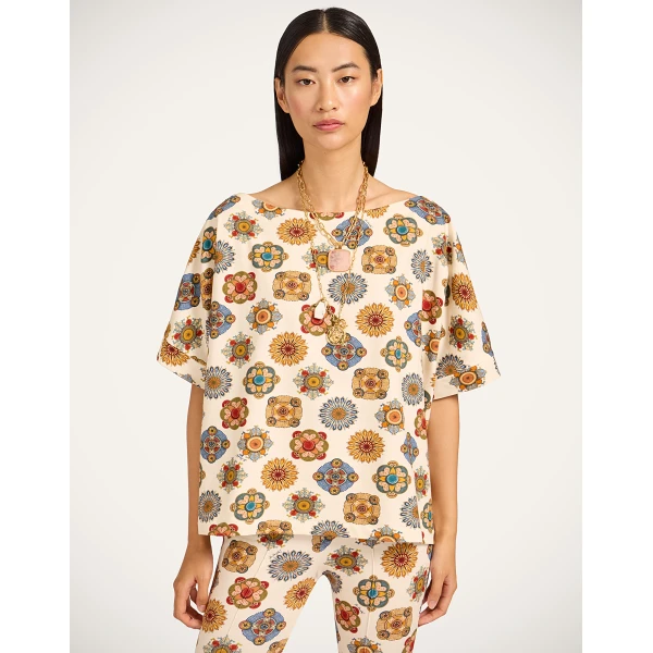 La DoubleJ Meditation Tee in Nucleus Off White | T-shirts | Coveti