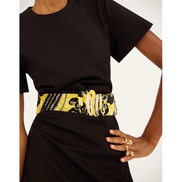 La DoubleJ Medium Belt in Atlantis Yellow, view 3