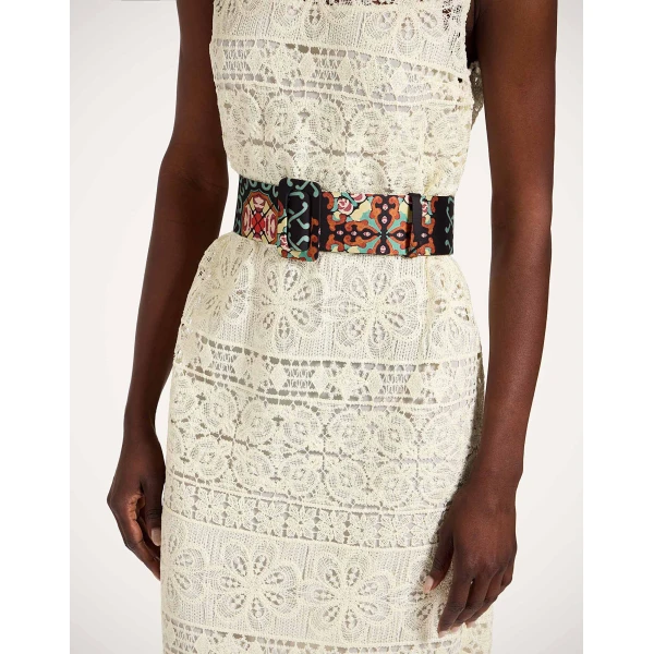 La DoubleJ Medium Belt in Ballata Black, view 2