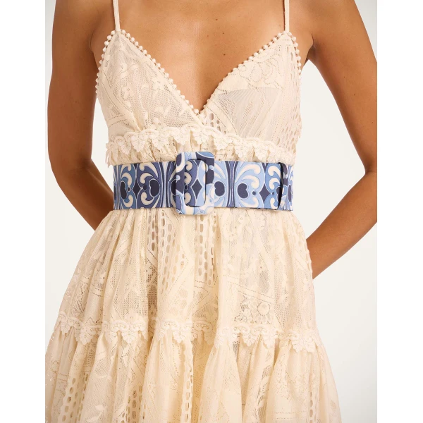 La DoubleJ Medium Belt in Cocoon Blue, view 3