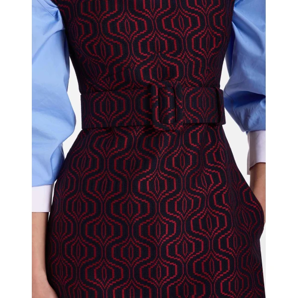La DoubleJ Medium Belt in Pixel Blue, view 2