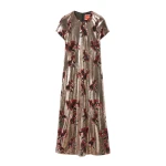 La DoubleJ Midi Swing Dress in Primrose Bronze