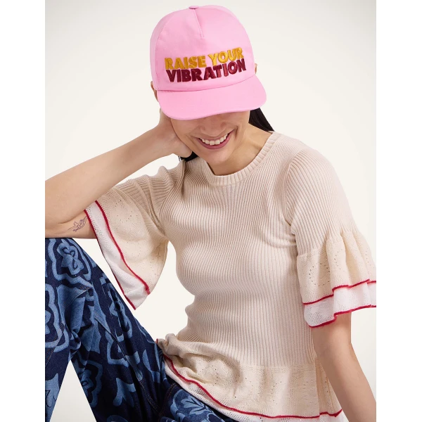 La DoubleJ Milano Cap in Raise Your Vibration Pink, view 2