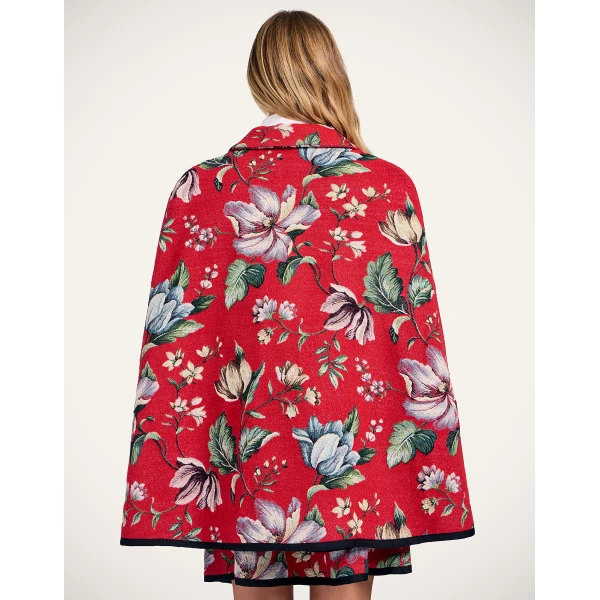 La DoubleJ Milano Mini Cape in Honolulu Red | Jackets | Coveti