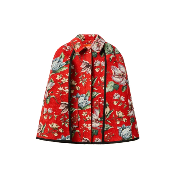 La DoubleJ Milano Mini Cape in Honolulu Red | Jackets | Coveti