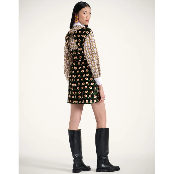 La DoubleJ Mini Arabesque Dress in Mayfair Black, view 3