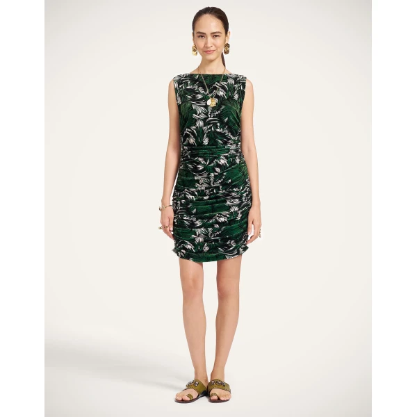 La DoubleJ Mini Bandage Dress in Quill Green at Coveti