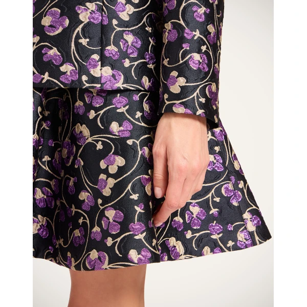 La DoubleJ Mini Dolce Vita Skirt in Honeysuckle Black, view 5
