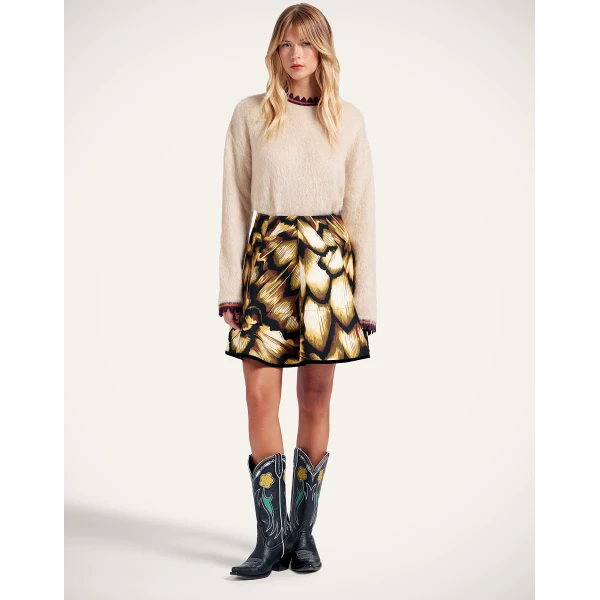 La DoubleJ Mini Dolce Vita Skirt in Monarch Black, view 2