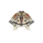La DoubleJ Mini Foulard Shirt in Plume Ivory