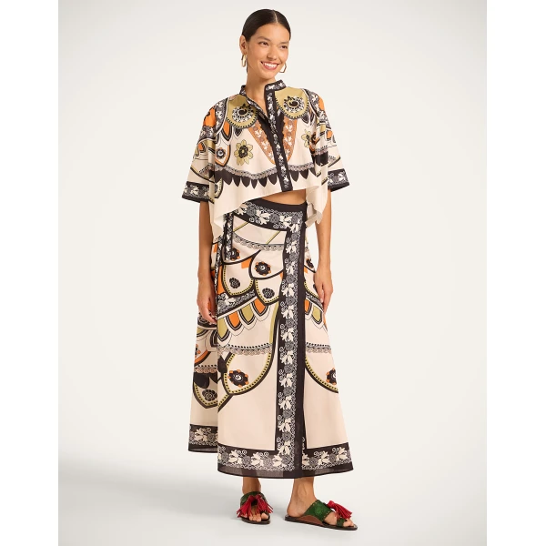 La DoubleJ Mini Foulard Shirt in Plume Ivory | Shirts | Coveti