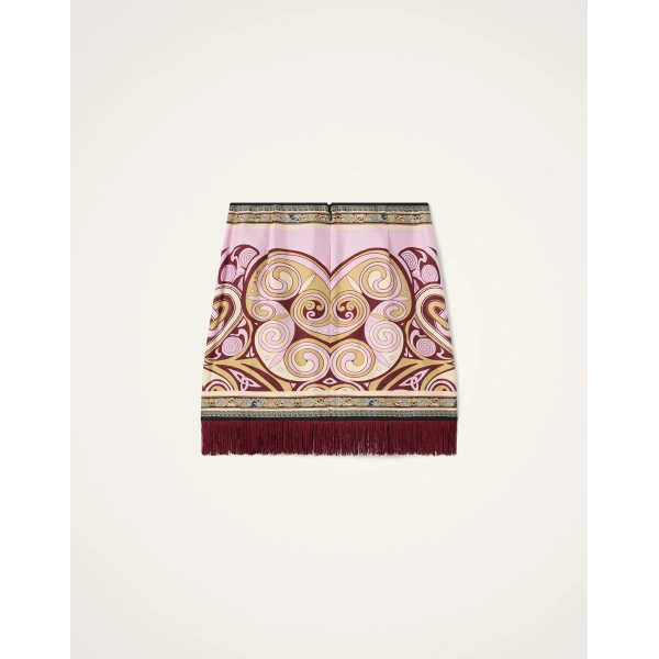 La DoubleJ Mini Foulard Skirt in Kells Pink | Mini Skirts | Coveti