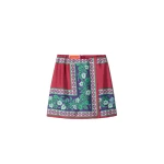 La DoubleJ Mini Foulard Skirt in Regalia Red | Mini Skirts | Coveti