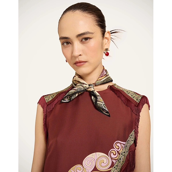 La DoubleJ Mini Foulard in Kells Light Green | Scarves | Coveti