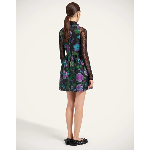 La DoubleJ Mini Pirhouette Dress in Botanical Black at Coveti