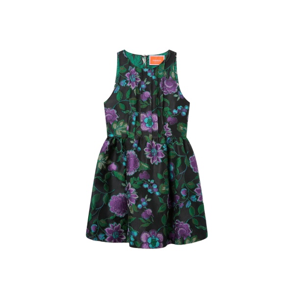 La DoubleJ Mini Pirhouette Dress in Botanical Black at Coveti