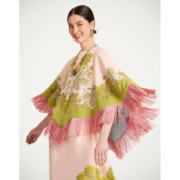 La DoubleJ Mini Poncho in Swathe Pink at Coveti