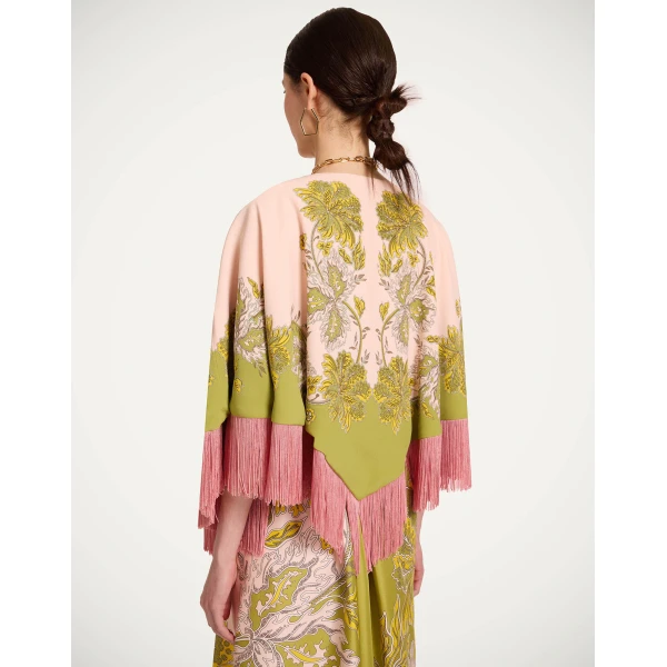 La DoubleJ Mini Poncho in Swathe Pink at Coveti
