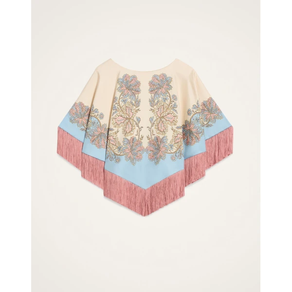 La DoubleJ Mini Poncho in Swathe Pink at Coveti